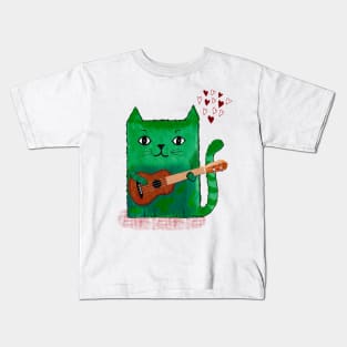 Ukulele Kitty Kids T-Shirt